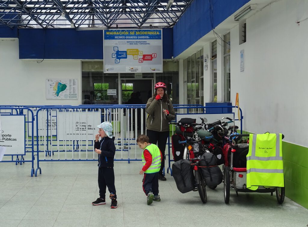 Cycling to Ecuador border control