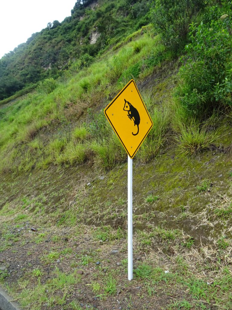 Colombian road sign