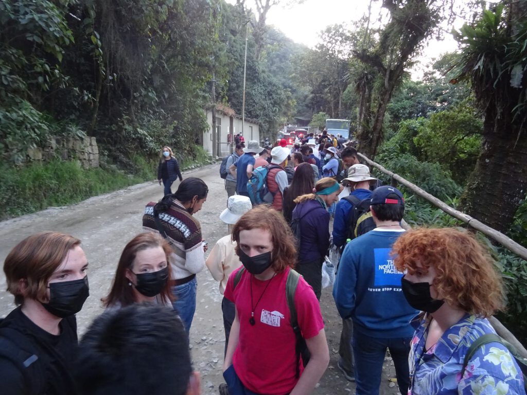 Queue outside Machu Picchu