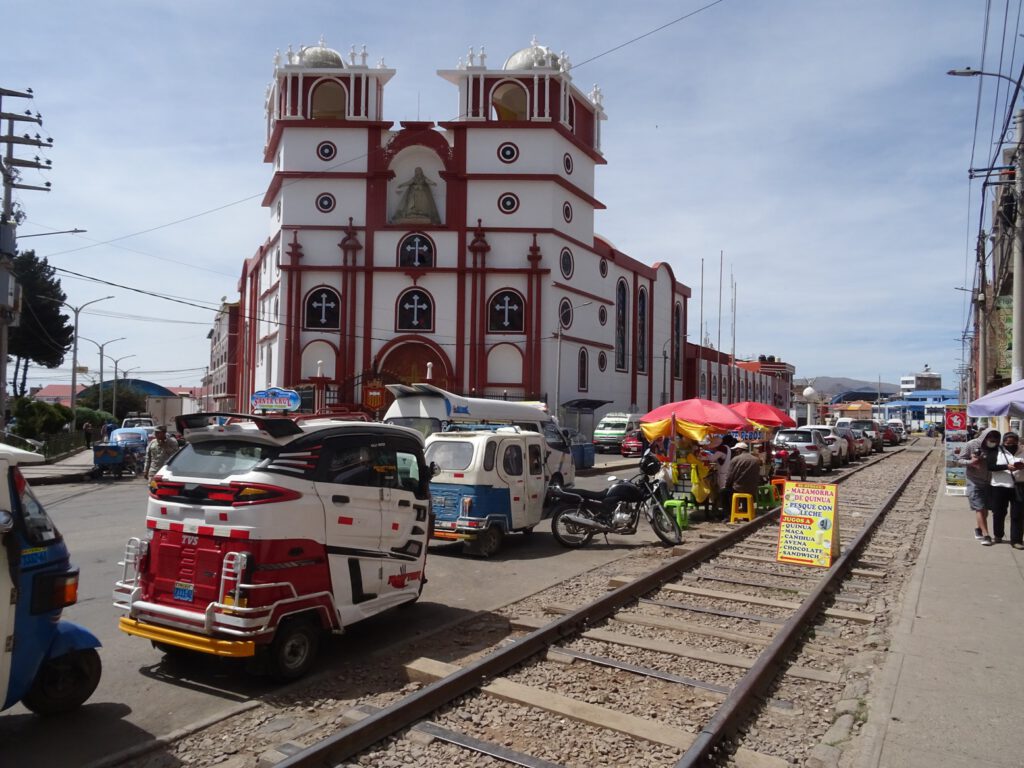 Old train tracks in Puno