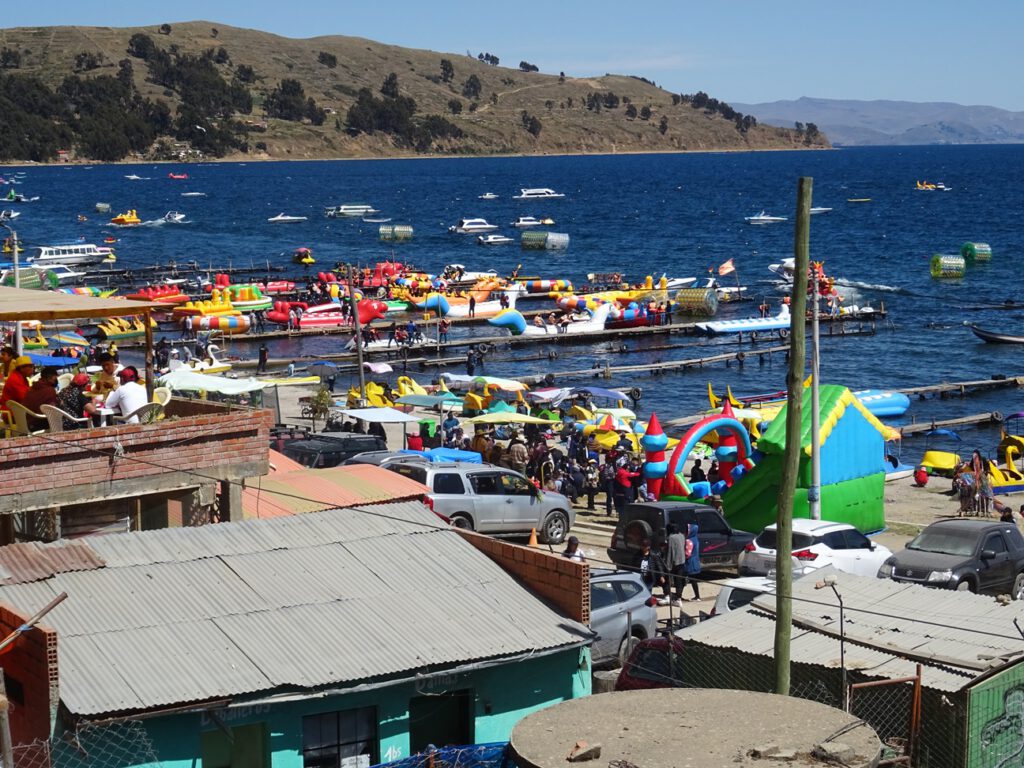Titicaca lake beach