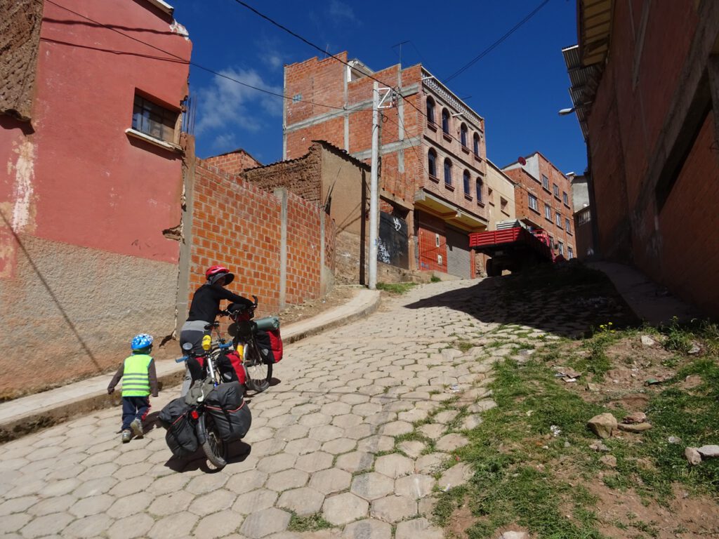 Steep street in Copacabana