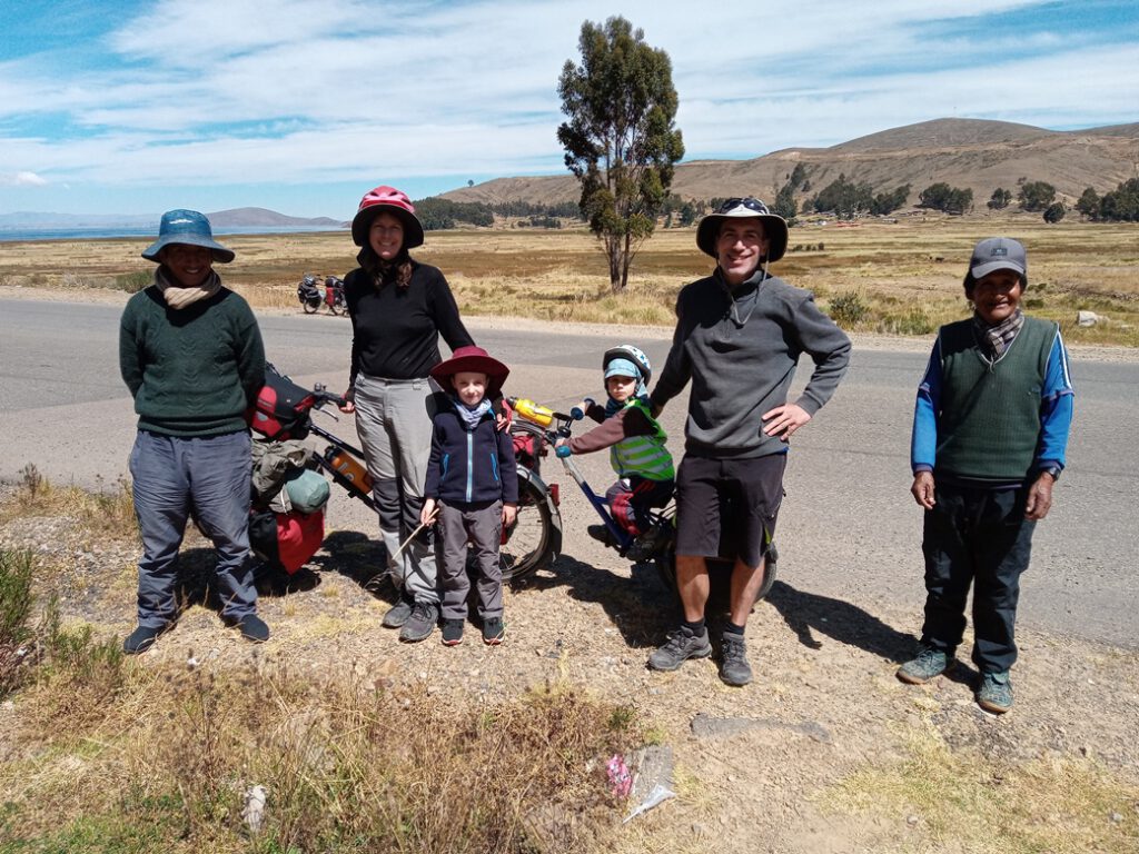 Group picture with locals