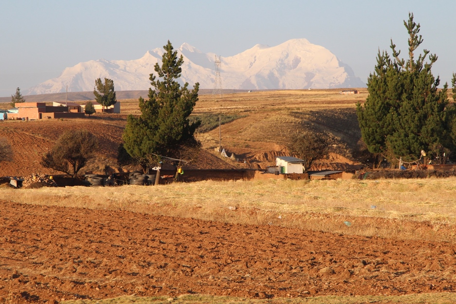 Bolivian peak on the east