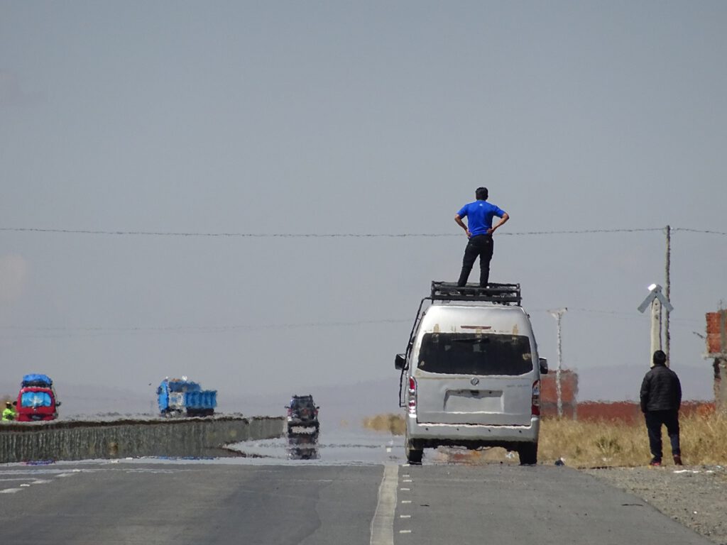 Some guys decided to stop and assess the situation from above