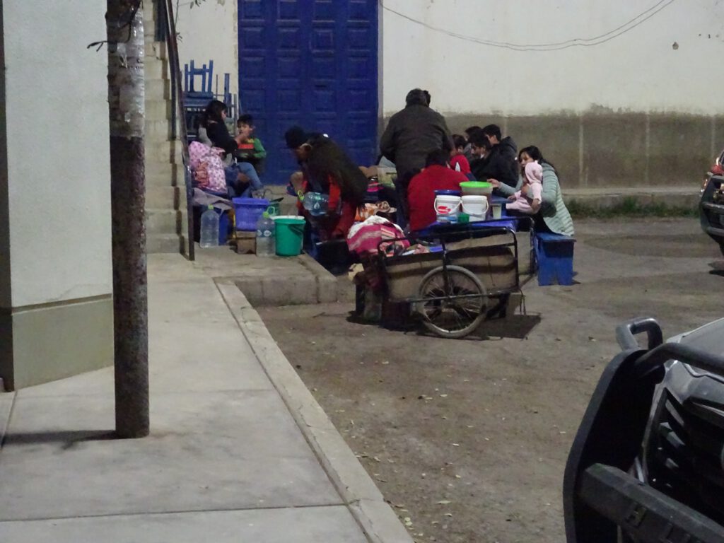 Dining outside in Bolivia