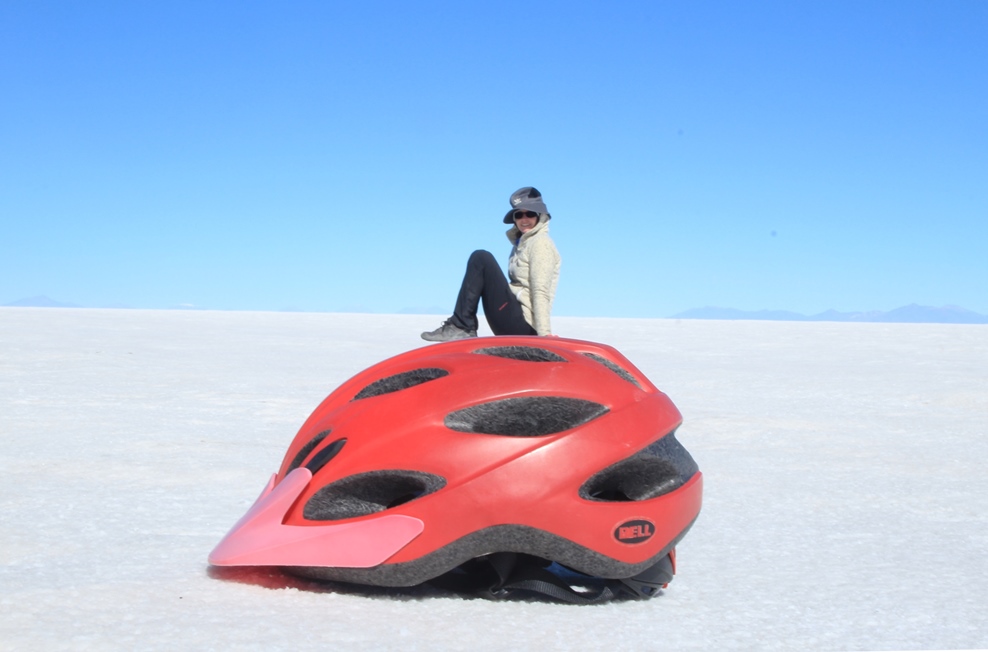 Helmet in Uyuni