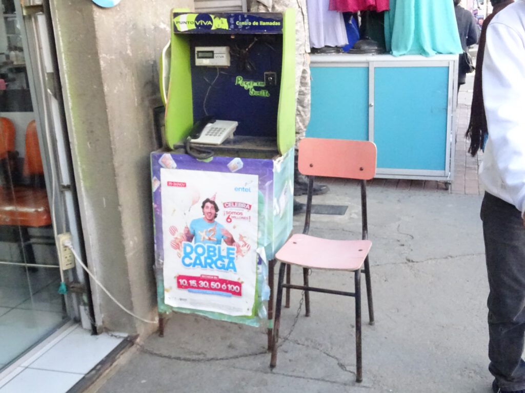 Phone booth in La Paz