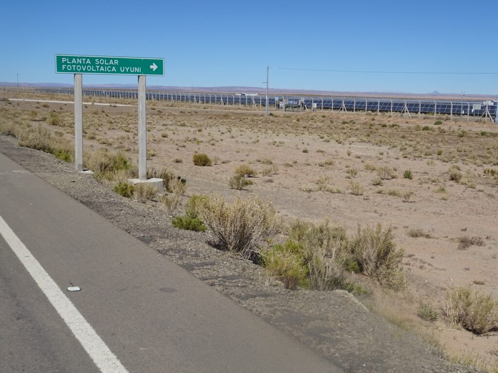 Solar panels in Uyuni