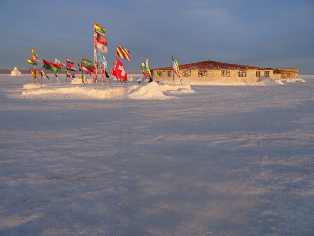 Salt hotel and Plaza de las Banderas