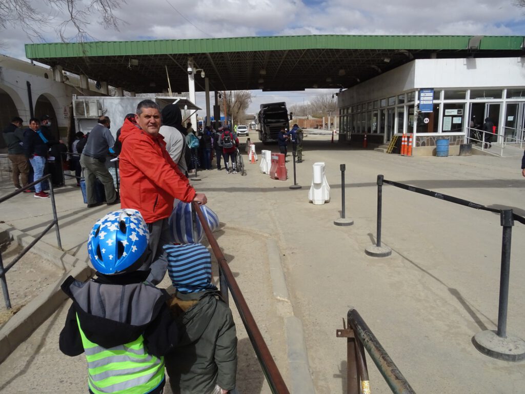 Queue at the Argentinian border