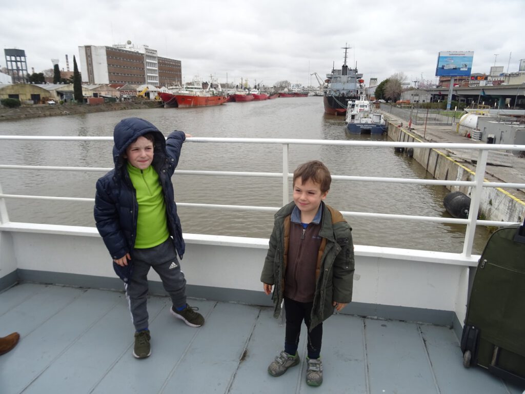 Ferry leaving Buenos Aires