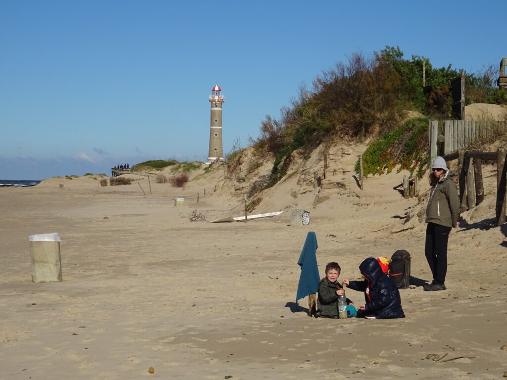 Playing in the beach in Jose Ignacio